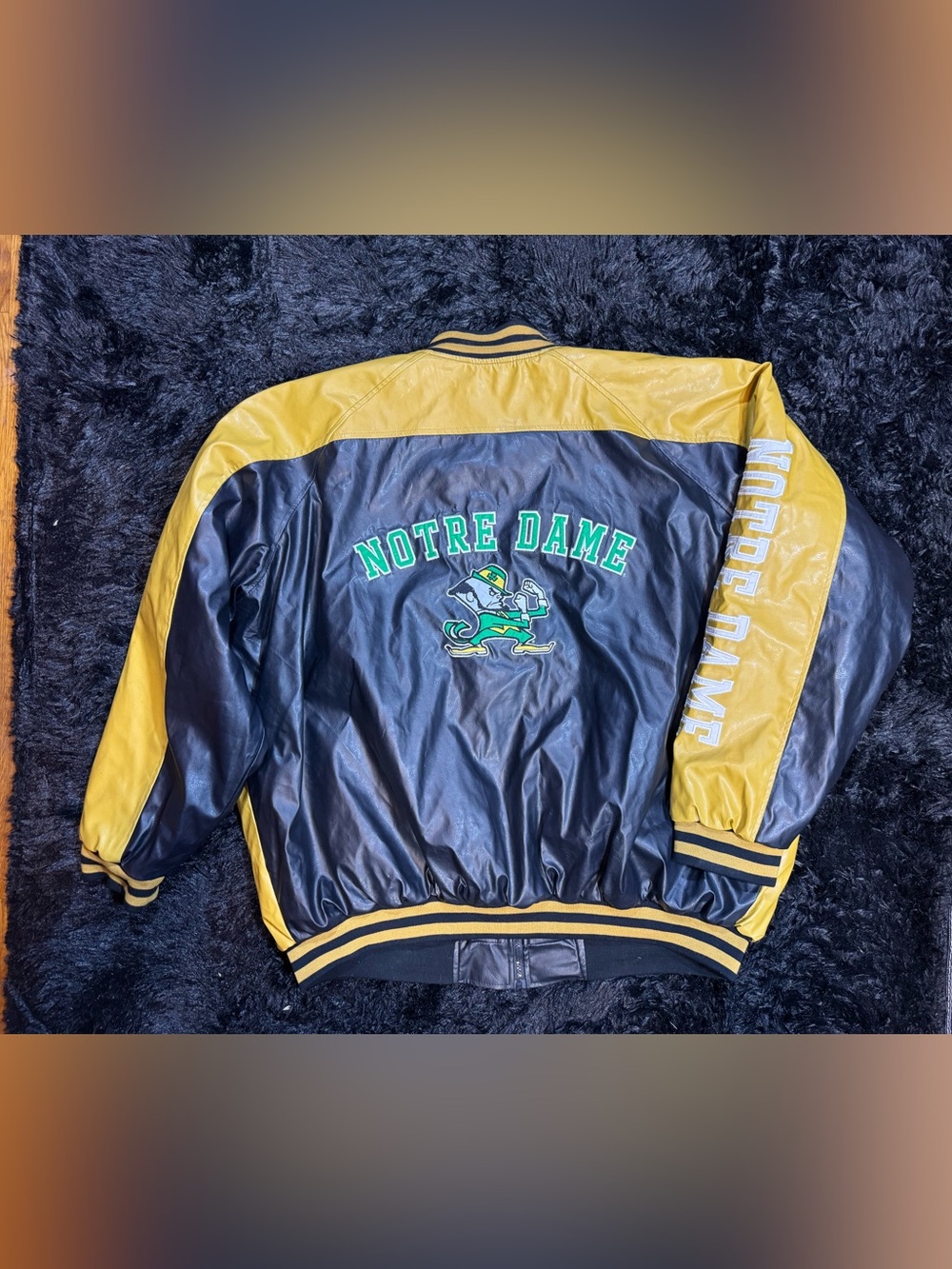 Vintage Notre Dame Steve & Barry’s Letterman Bomber Jacket